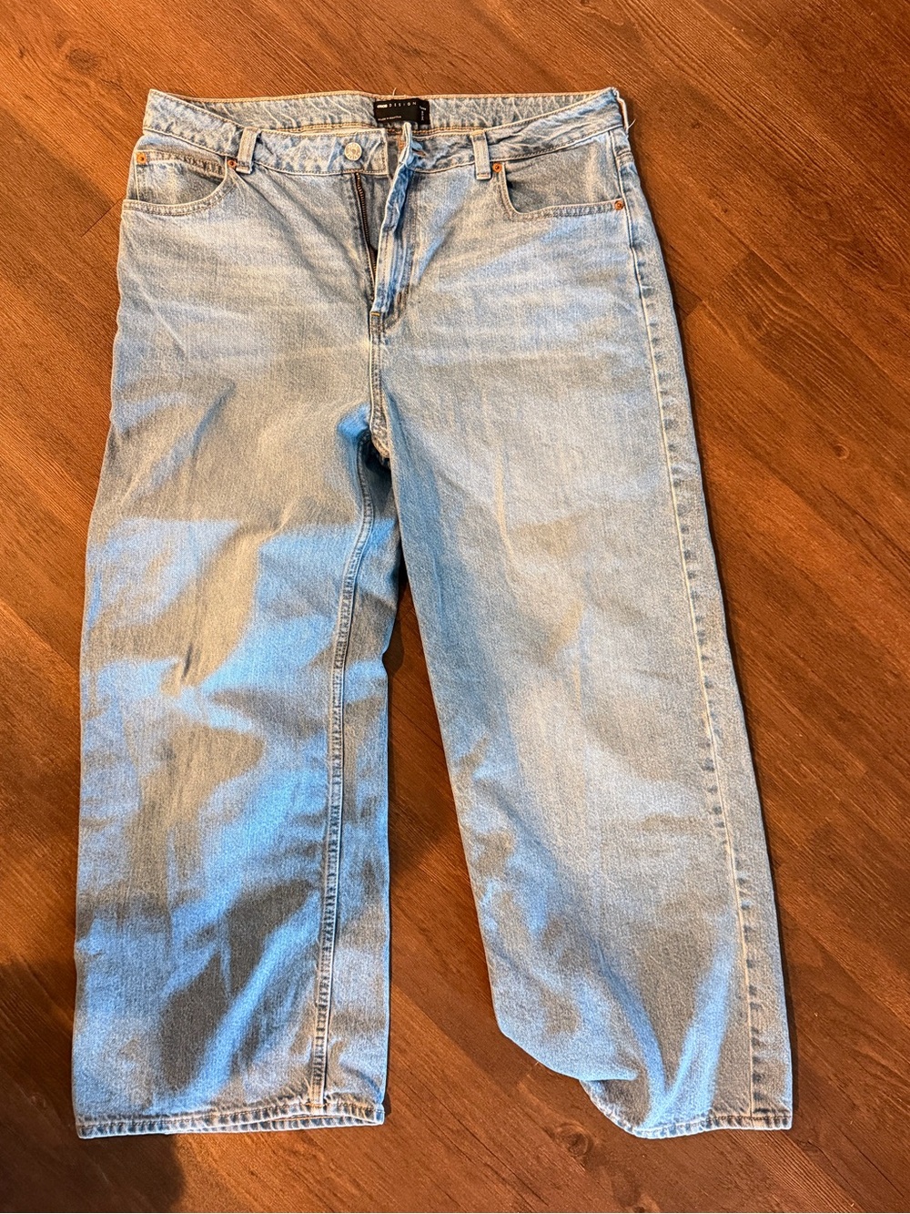 ASOS Classic Light Blue wide leg Jeans size 34 Petite